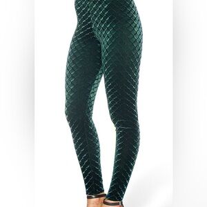 EMBOSSED VELVET REPTILIAN LEGGINGS